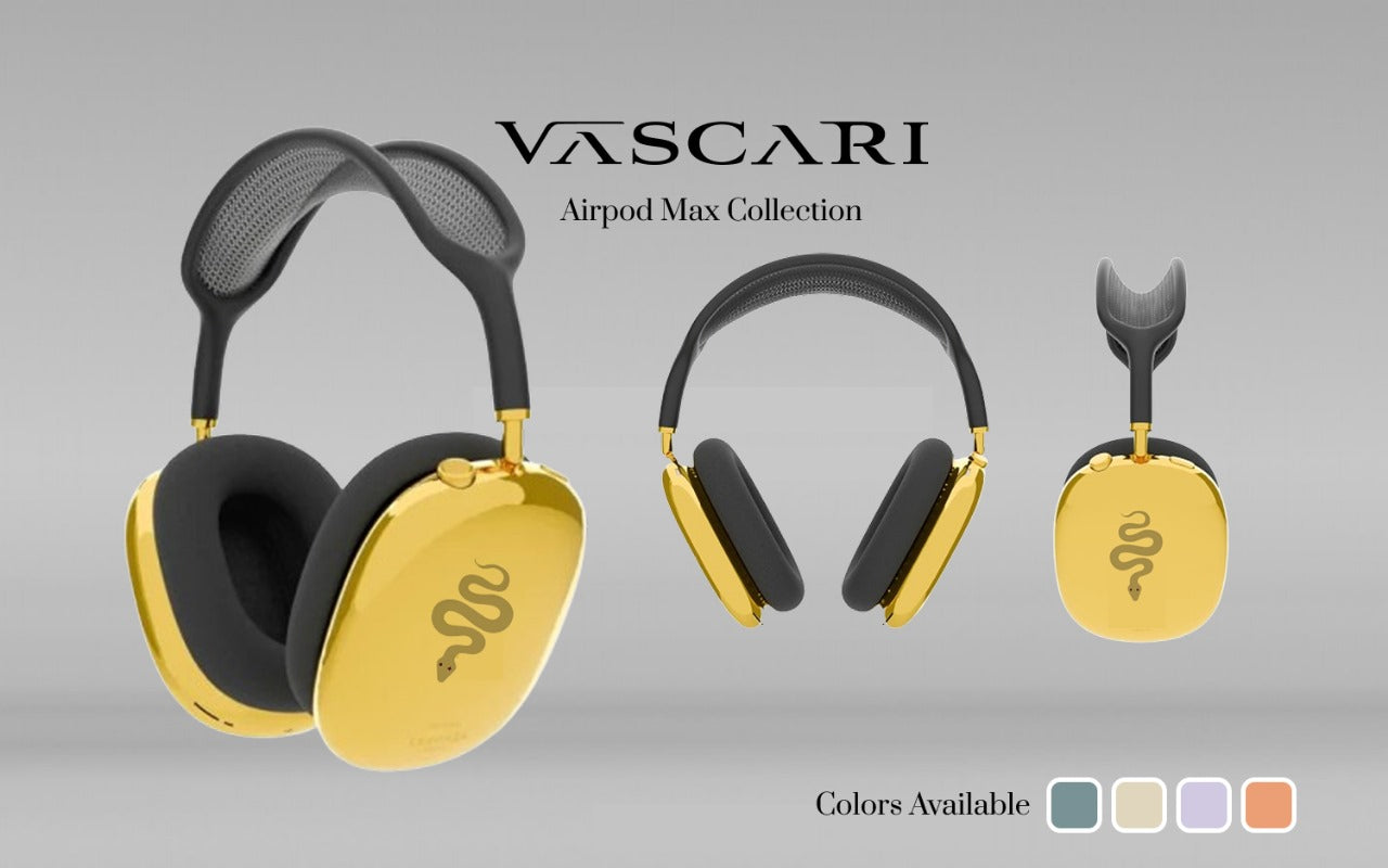 24K Gold AirPods Max – Luxury Gold Plated Headphones by Vascari