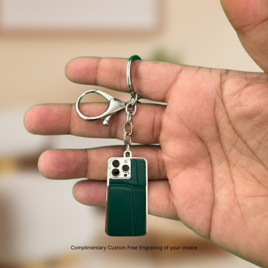 Green Crocodile Keyring