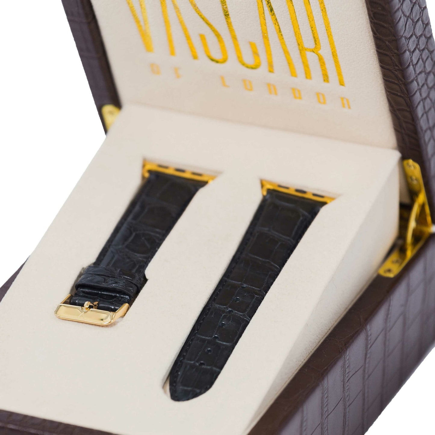 The Brompton Crocodile Apple Watch Strap Rare View