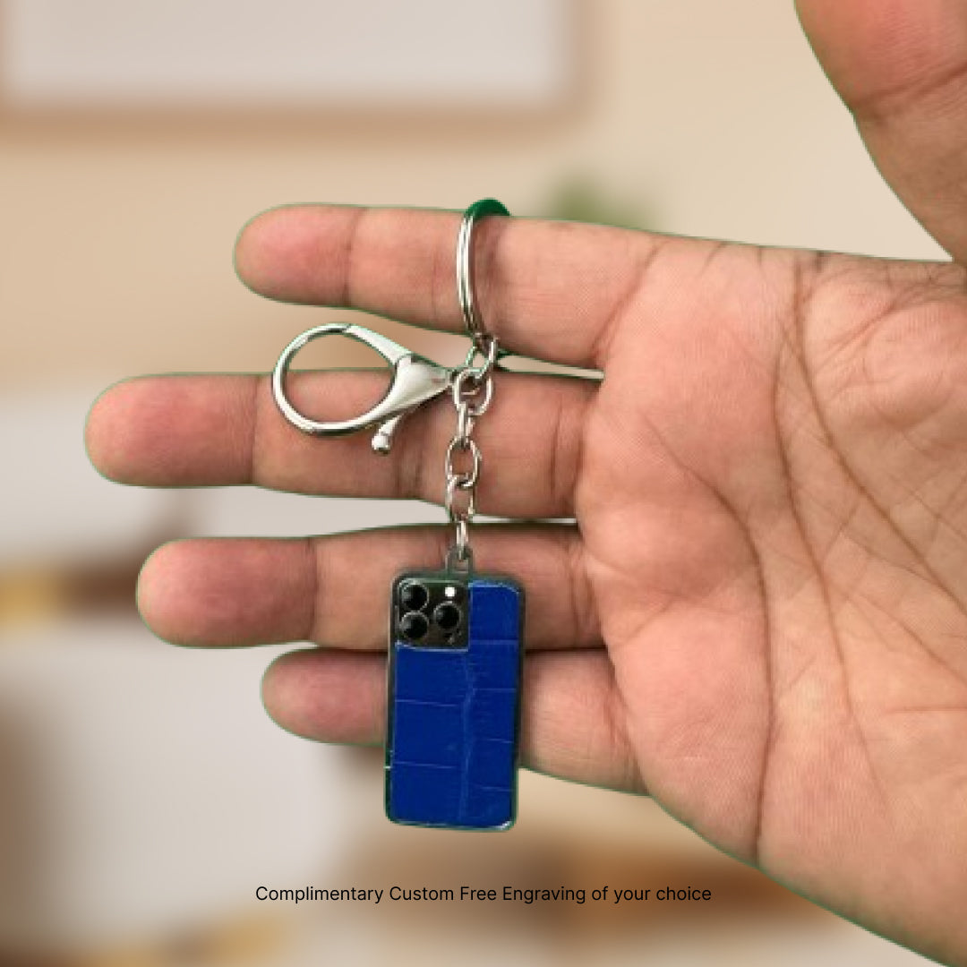 Blue Crocodile Keyring