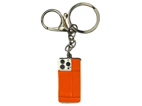 Orange Crocodile Keyring