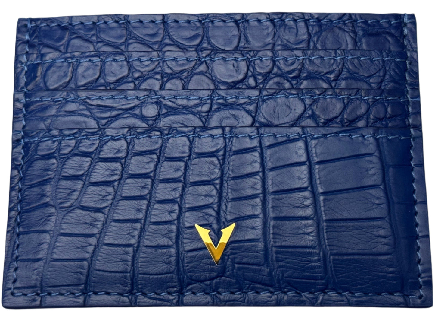 Genuine Blue Crocodile Leather Cardholder