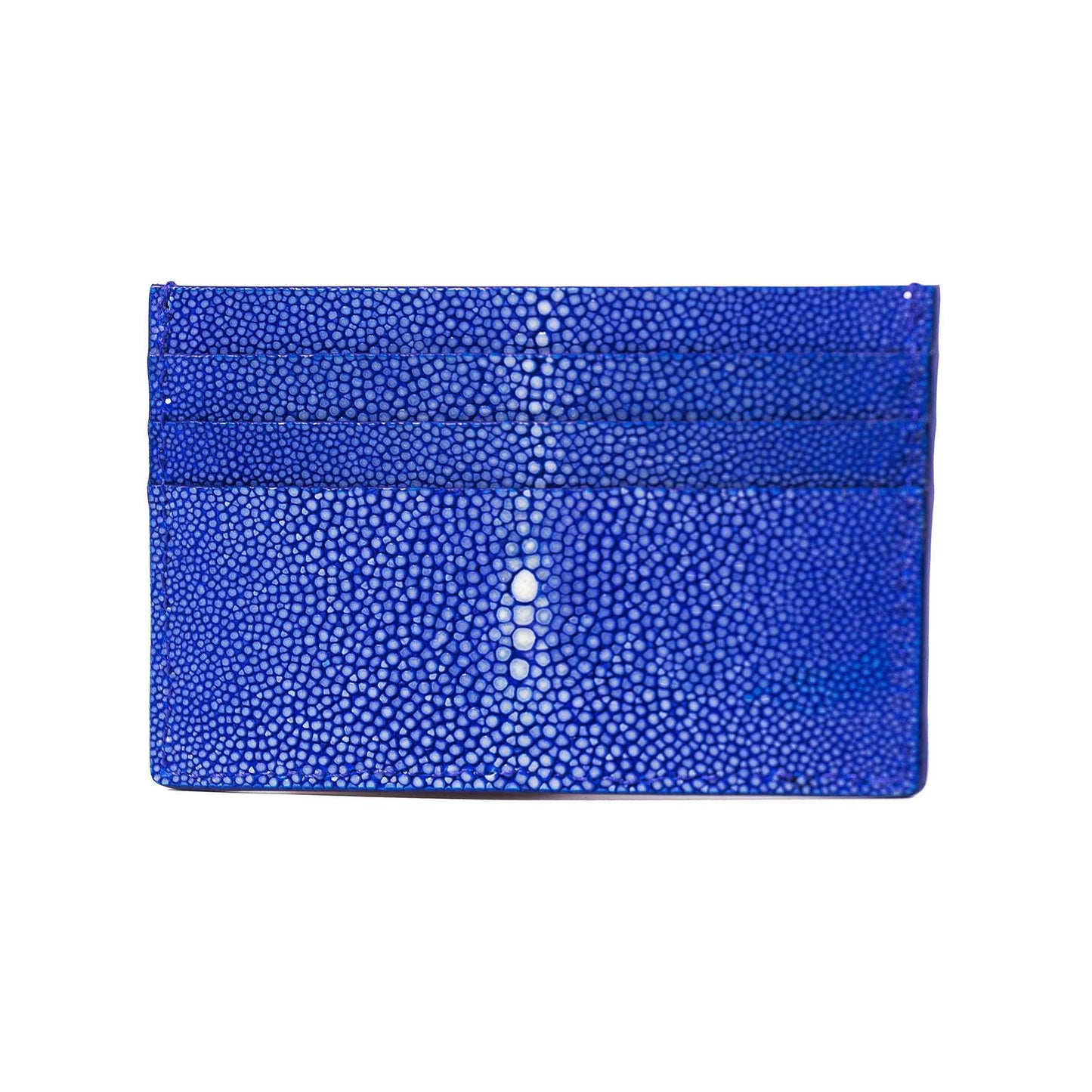 Rear View of the Genuine Blue Stingray Leather Cardholder