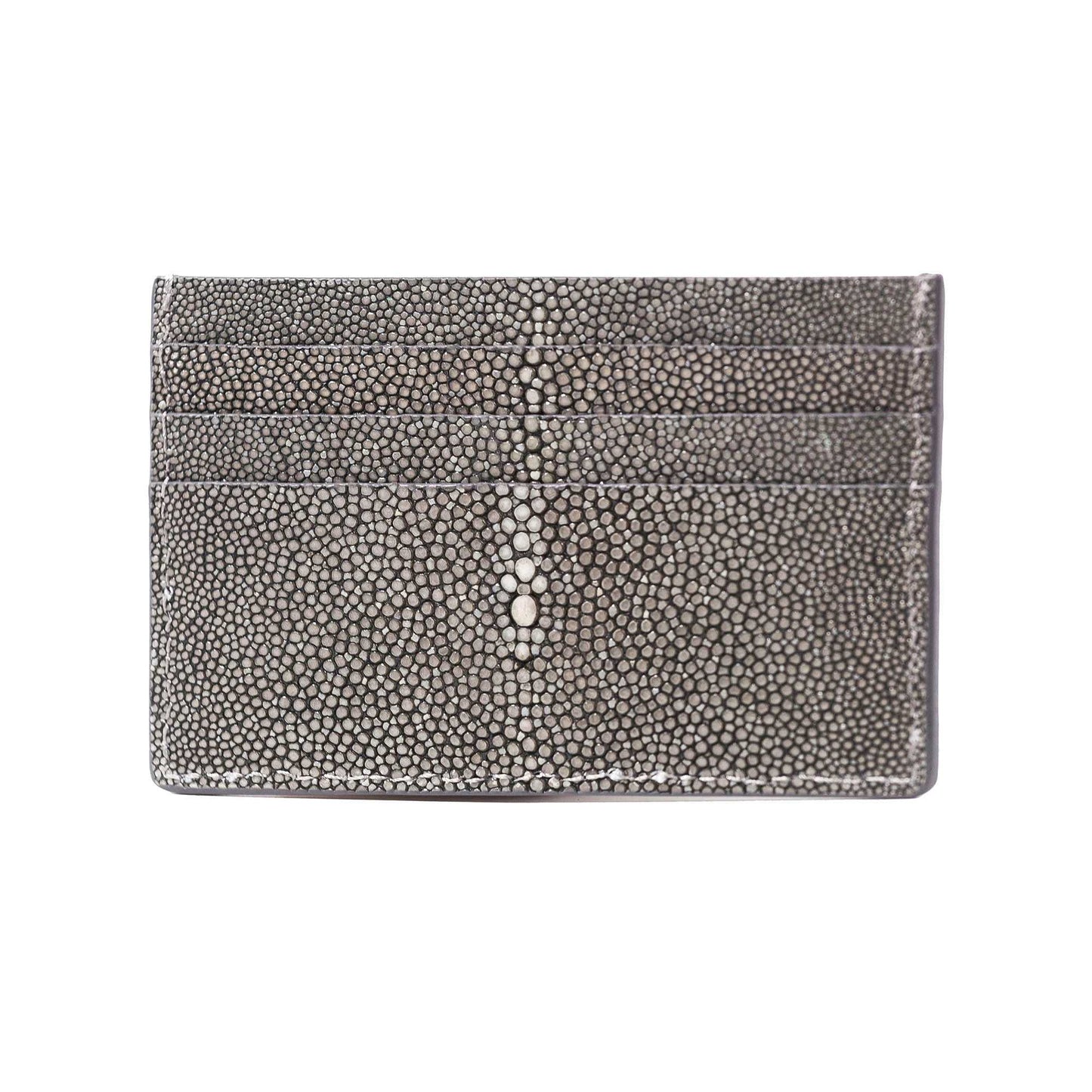 Rear view of Grey Stingray Leather Cardholder