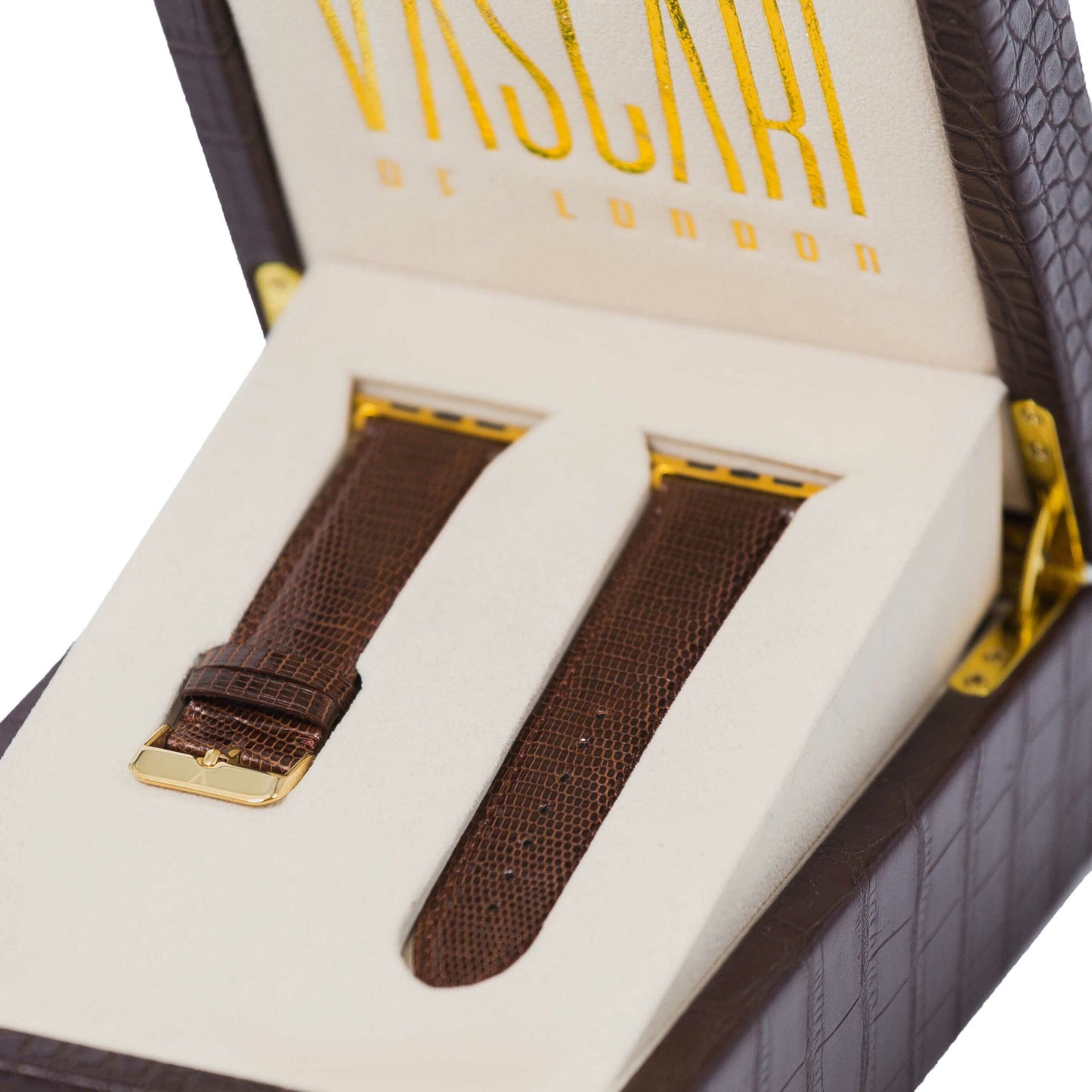 The Chelsea Lizard Apple Watch Strap Rare View