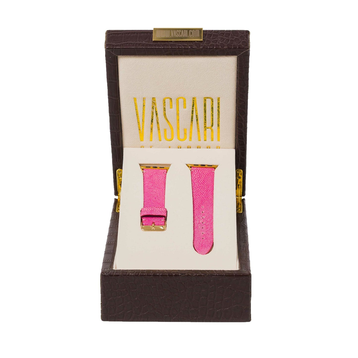 The Piccadilly Stingray Apple Watch Strap In Vascari Box
