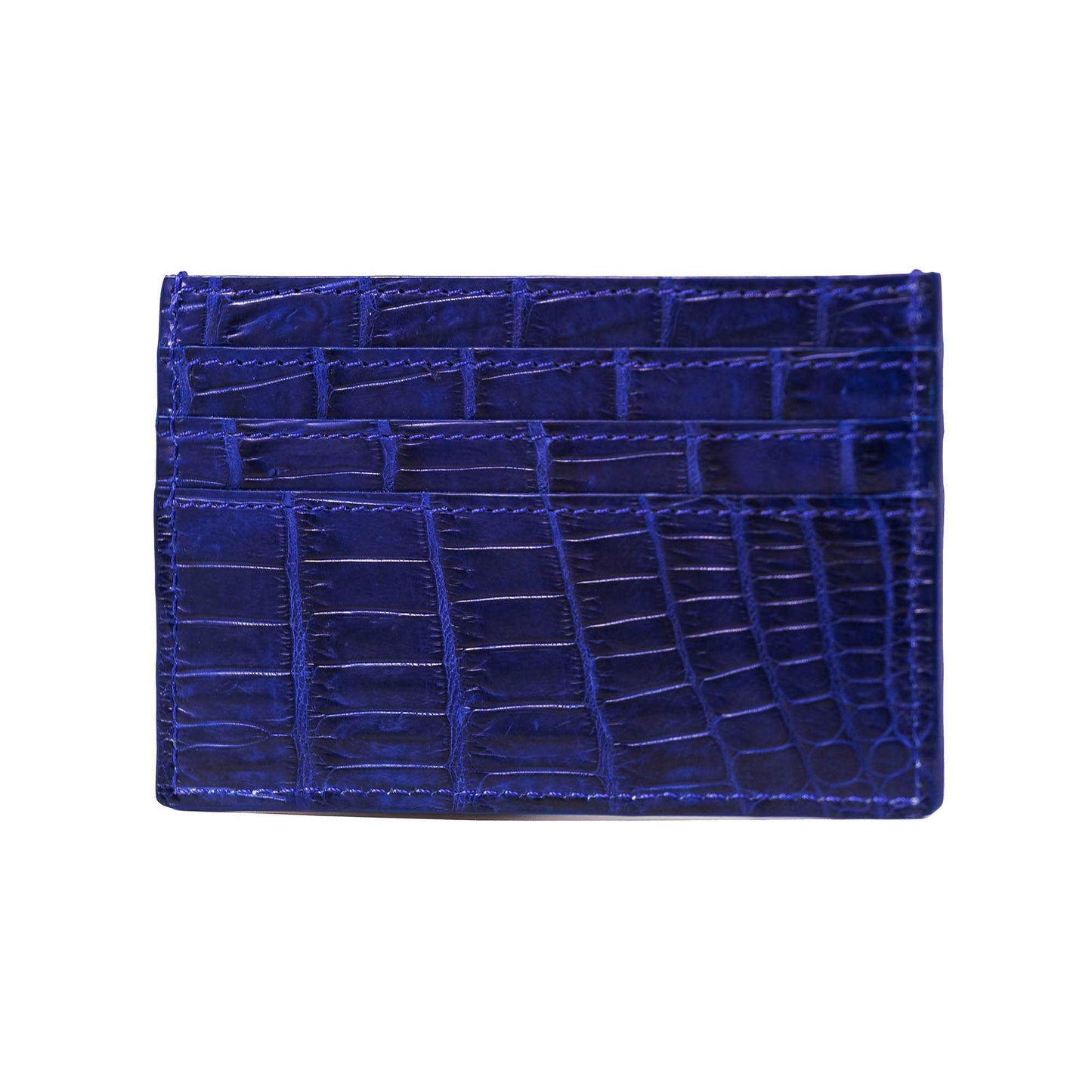 Vascari card holder blue rear view 3 slots can be seen of 6.