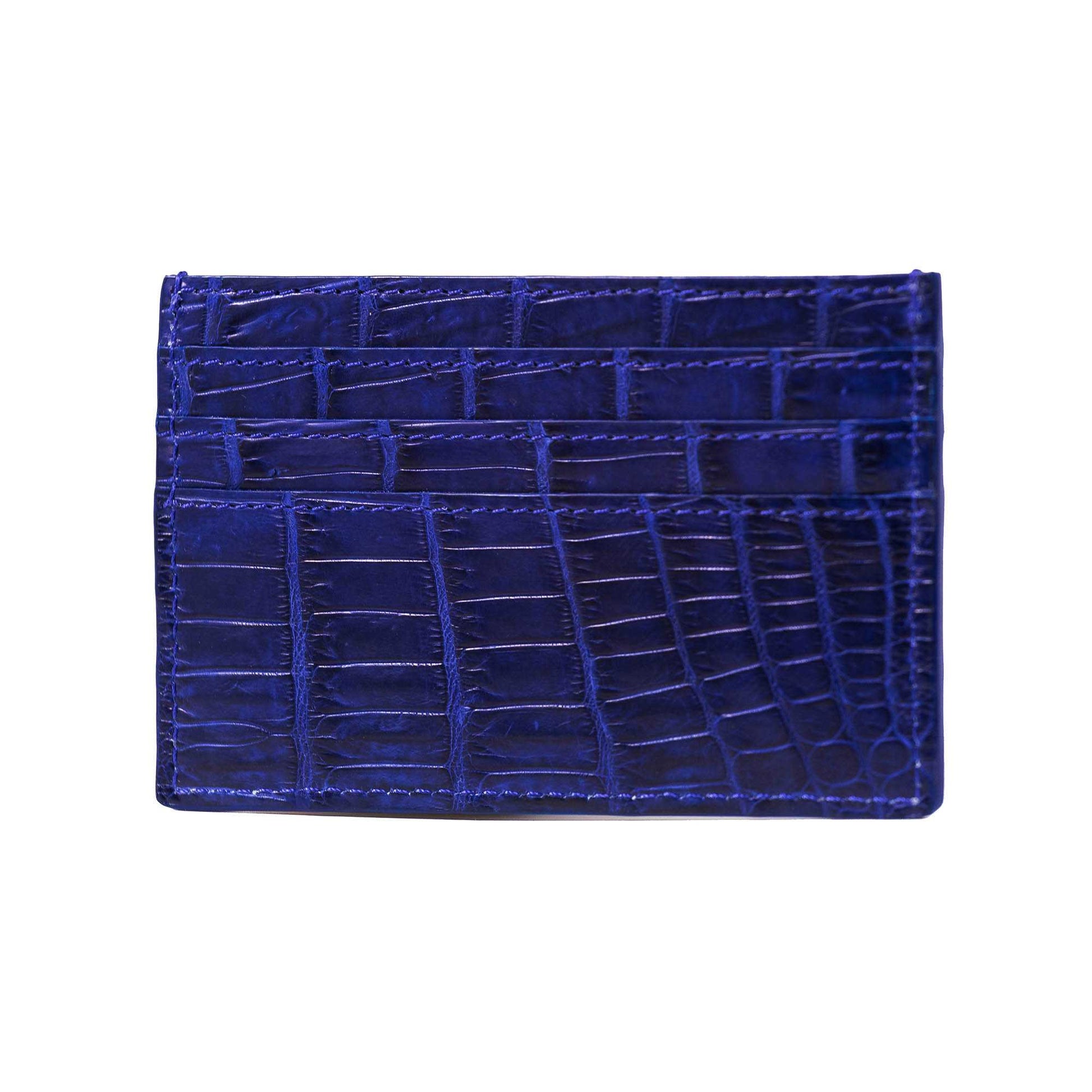 Vascari card holder blue rear view 3 slots can be seen of 6.