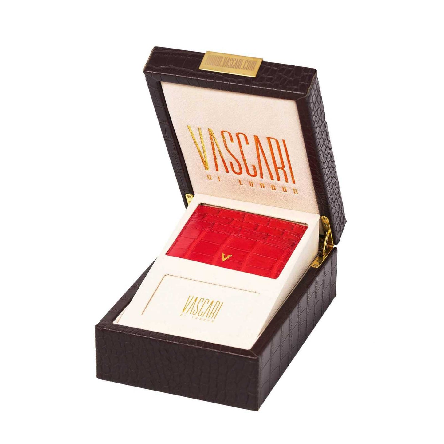 Vascari Red crocodile cardholder designer  cardholder for men and women