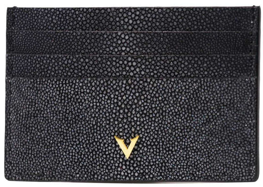 Genuine Black Stingray Leather Cardholder