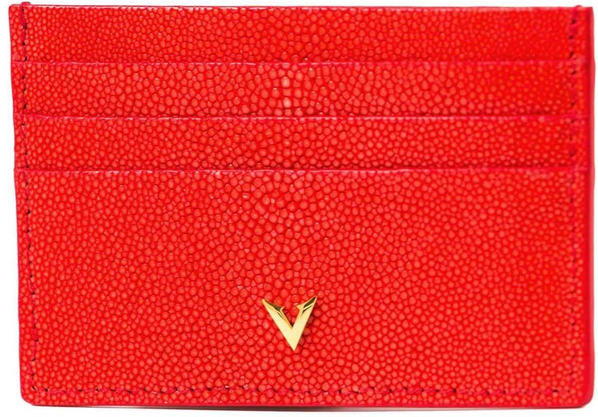 Genuine Red Stingray Leather Cardholder